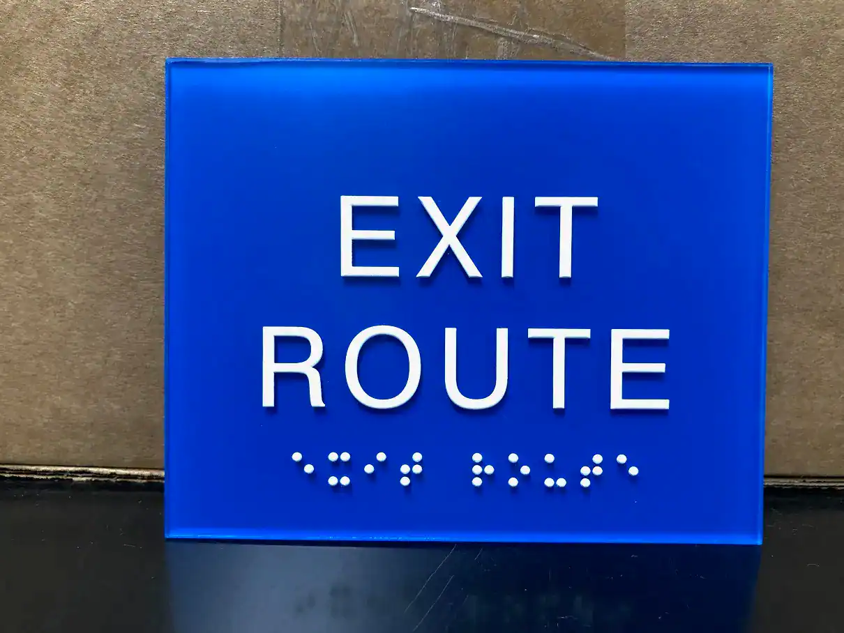 custom acrylic wayfinding sign